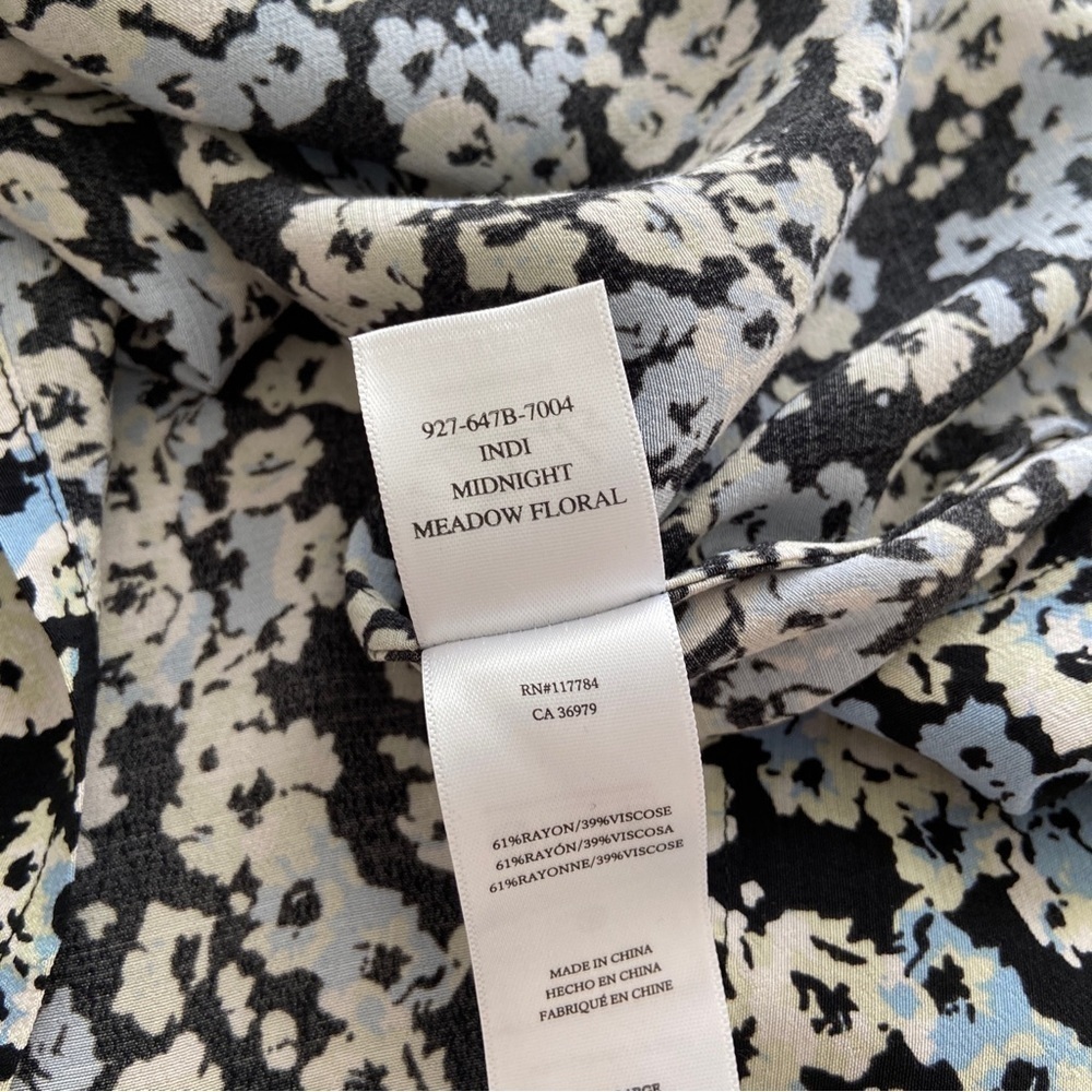 Rails NWT Indi Top Midnight Meadow Floral size XL Long Sleeve Popover - Picture 11 of 13